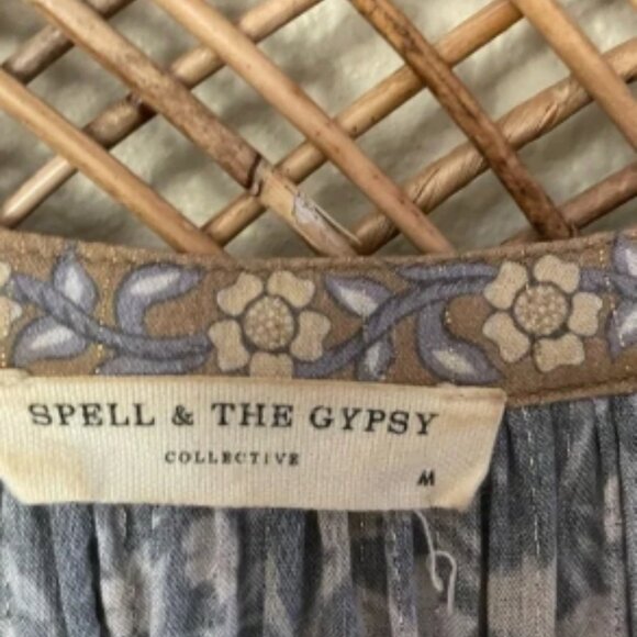 Spell And The Gypsy Oasis Smock Dress Nightshade Mini Tunic Boho Women's M B26 - Picture 3 of 5